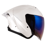 Casco moto shaft 246sp solid bl.pr abierto