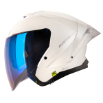 Casco moto shaft 246sp solid bl.pr abierto