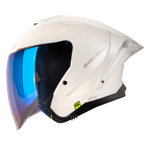 Casco moto shaft 246sp solid bl.pr abierto
