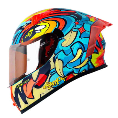 Casco moto shaft 526sp evo ojibrou azul rojo integral