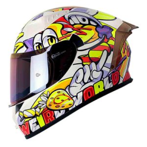 Casco moto shaft 526sp evo weird blanco integral