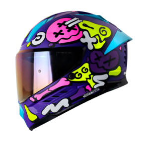 Casco moto shaft 595 glowing bones mr integral (SV)
