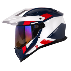 Casco moto shaft pro mx400dv avenger bl rj multiproposito