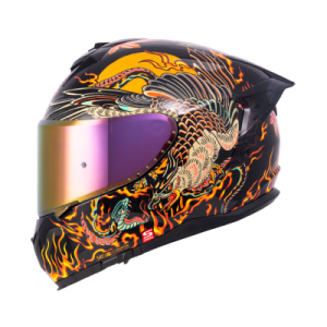 Casco moto integral shaft pro 610dv resurgimiento edición limitada artista