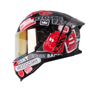Casco moto shaft sh-598 randomizer ng rj integral sun visor