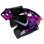 Casco moto ich 3120 turn on fc sm abatible con sun visor certificación dot 3cv