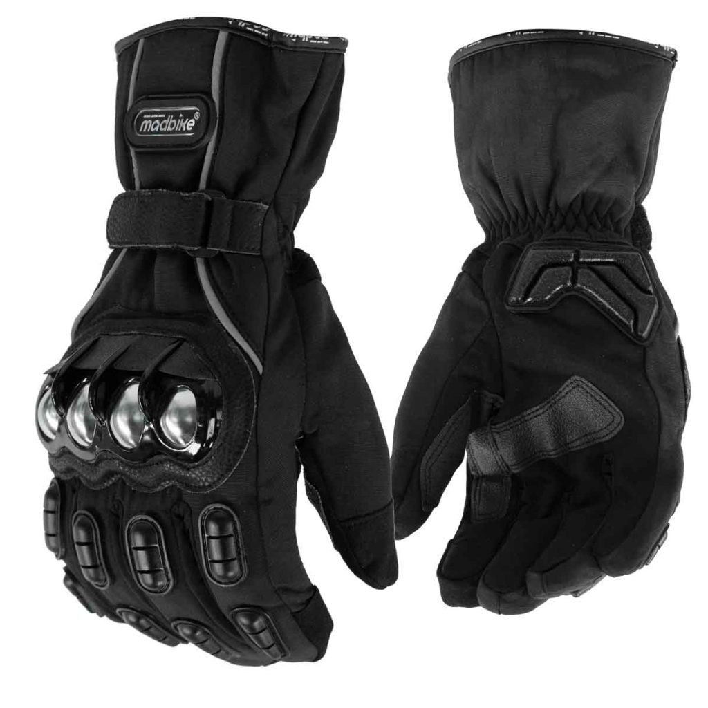 Guantes para moto largos madbike mad15s con protecciones touch invierno ng