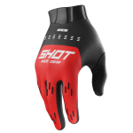 Guantes moto shot race kid evo red motocross enduro niño 8-9