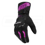 Guantes para moto largos madbike mad65 mujer con protecciones touch invierno negro rosa