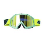 Antiparras Shaft SH-16 Evo Turquesa Mate Amarillo Neón Iridium Dorado Motocross Enduro