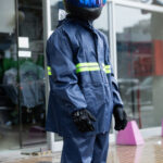 Traje impermeable para moto 2 Piezas con Capucha