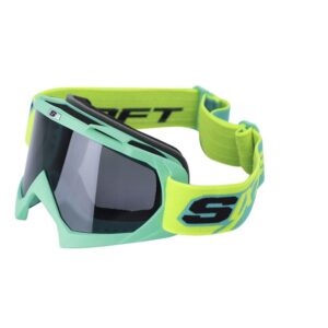 Antiparras Shaft SH-16 Evo Turquesa Mate Amarillo Neón SM Motocross Enduro