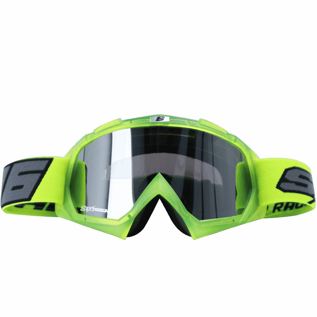 Antiparras Shaft SH-16 Evo Amarillo Neón Mate Amarillo Neón Plata Motocross Enduro