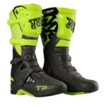 Botas para moto Tiger Racing T2 Negro Amarillo Fluor Motocross Enduro