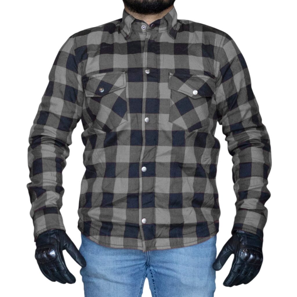 Camisa Leñadora para moto Armad Gear Field Gris con Protecciones