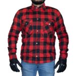 Camisa Leñadora para moto Armad Gear Field Rojo con Protecciones