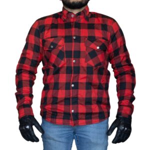 Camisa Leñadora para moto Armad Gear Field Rojo con Protecciones