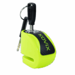 Candado disco moto Kovix KNN1 Verde Fluor Pin 6MM Aleacion Acero