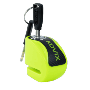 Candado disco moto Kovix KNN1 Verde Fluor Pin 6MM Aleacion Acero