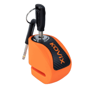 Candado disco moto Kovix KNN1 Naranjo Fluor Pin 6MM Aleacion Acero