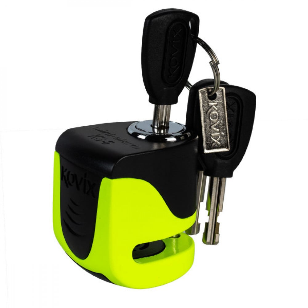 Candado disco moto Kovix con alarma KS6 Verde Fluor