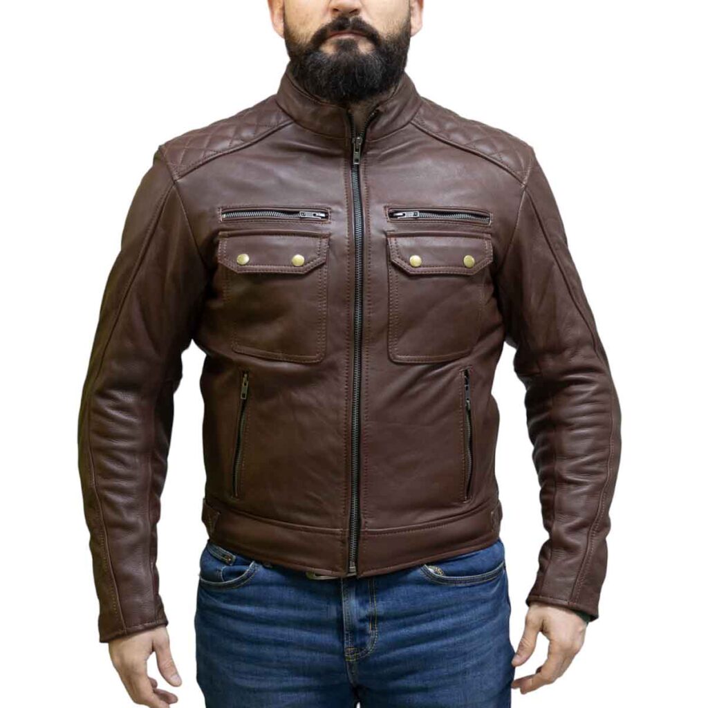 Chaqueta para moto Armad Gear Neon Cuero