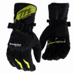 Guantes para moto Largos Madbike MAD65 Verde con Protecciones Touch invierno