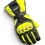 Guantes para moto Largos Madbike MAD15S con Protecciones Touch invierno Verde