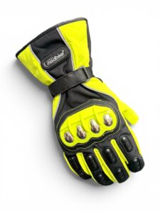 Guantes para moto Largos Madbike MAD15S con Protecciones Touch invierno Verde