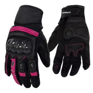 Guantes para moto Armad Gear Lilly Fucsia Mujertouch Protecciones