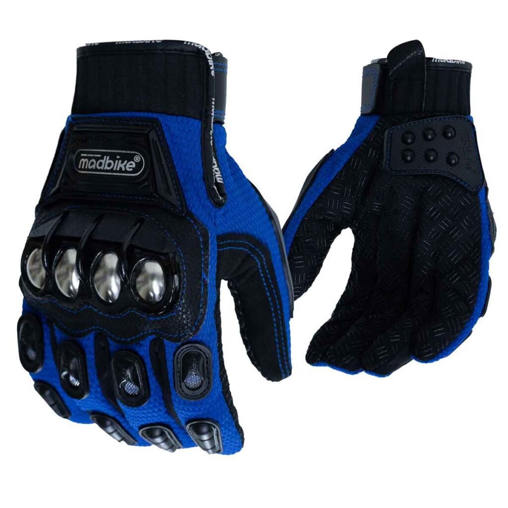 Guantes moto Madbike MAD10B con Protecciones Azul
