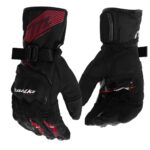 Guantes para moto Largos Madbike MAD65 con Protecciones Touch invierno Rojo