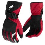 Guantes para moto Largos Madbike MAD68 con Protecciones Touch invierno Rojo