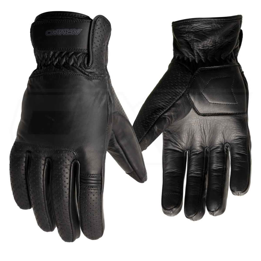 Guantes para moto Armad Gear Cyber Cuero Touch Manga Media