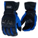 Guantes para moto Largos Madbike MAD15C con Protecciones invierno Azul