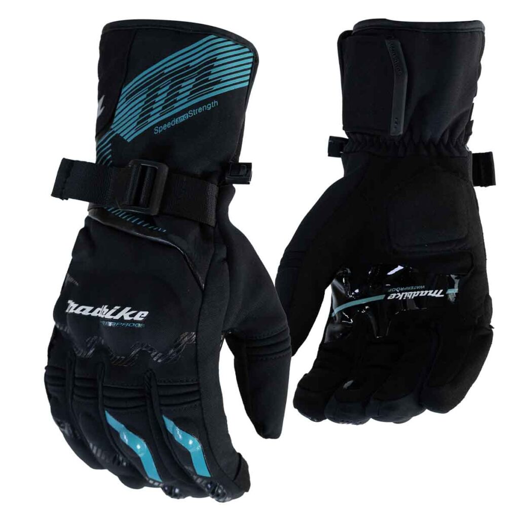 Guantes para moto Largos Madbike MAD65 mujer con Protecciones Touch invierno TQ