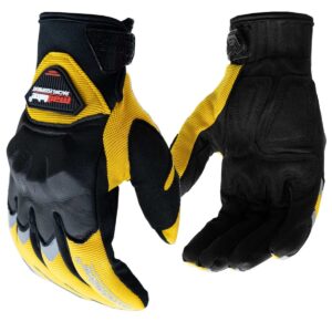 Guantes moto Madbike MAD20 con Protecciones Amarillo