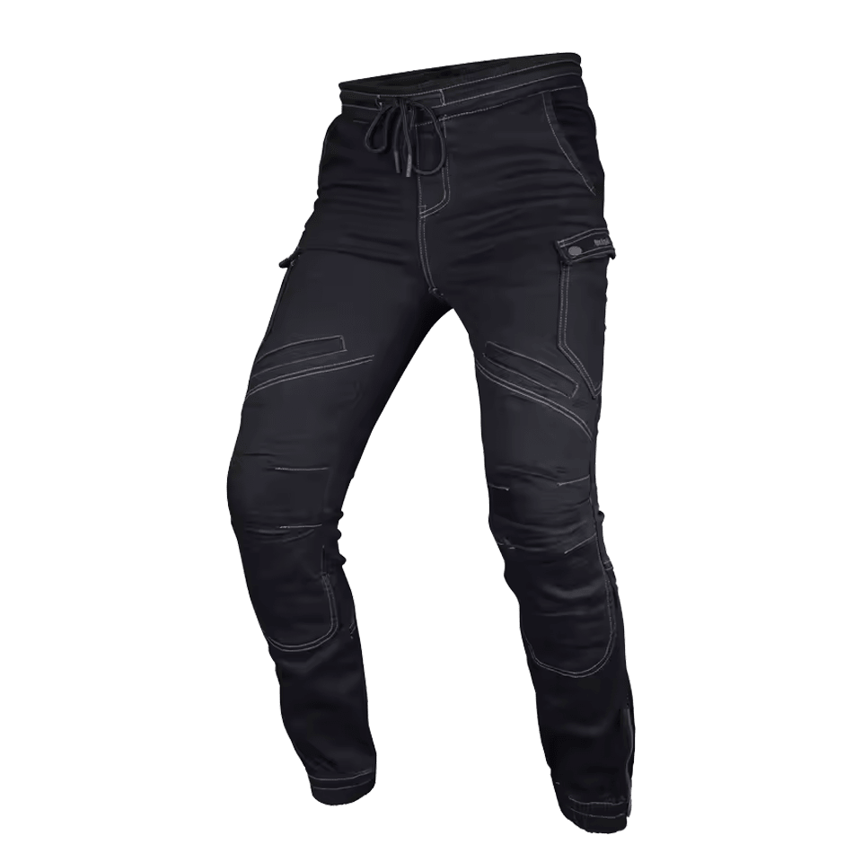 Pantalon moto Ones Again MJ02 Negro Tipo Jeans con Protecciones