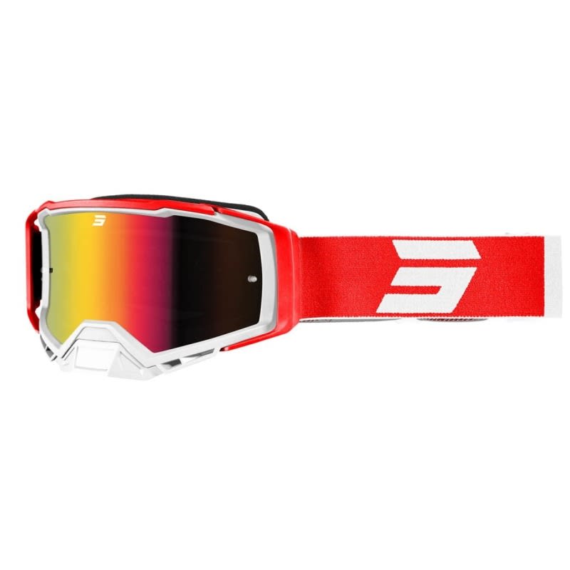 Antiparras moto Shot Core Solid Red Glossy Motocross Enduro
