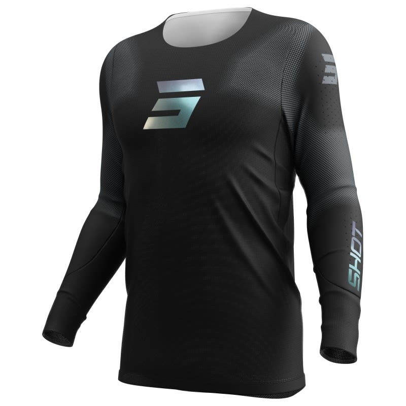 Polera moto Shot Aerolite Space Black Motocross Enduro