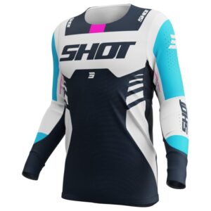 Polera moto Shot Aerolite Sprint Blue Motocross Enduro