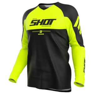 Polera moto Shot Draw Private Neon Yellow Motocross Enduro