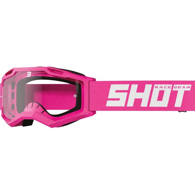 Antiparras moto Shot Rocket Kid 2.0 Solid Neon Pink Glossy Motocross Enduro niño