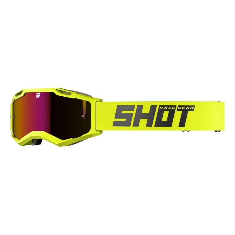 Antiparras moto Shot Iris 2.0 Solid Yeellow Glossy Motocross Enduro