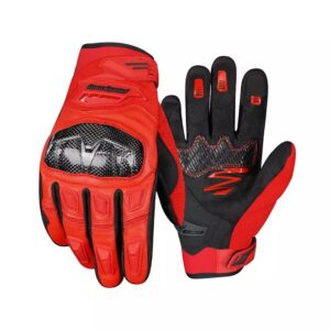 Guantes moto Ones Again MG47 Rojo Protecciones carbono
