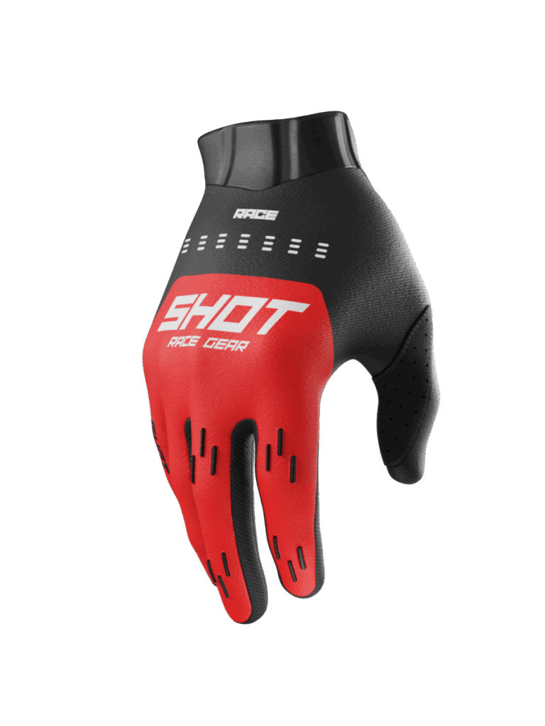 Guantes moto Shot Race Kid Evo Red Motocross Enduro niño