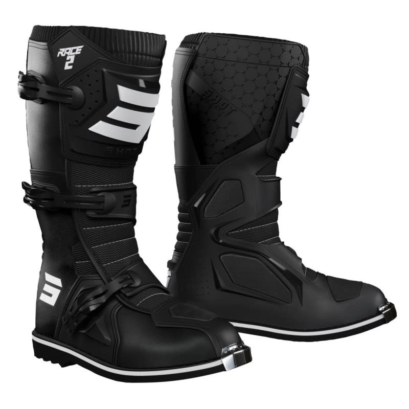 Botas moto Shot Race 2 Kid Black Motocross Enduro para niño
