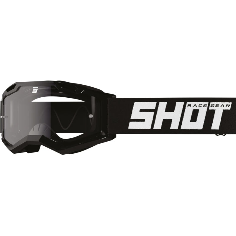 Antiparras moto Shot Rocket Kid 2.0 Solid Black Glossy Motocross Enduro niño