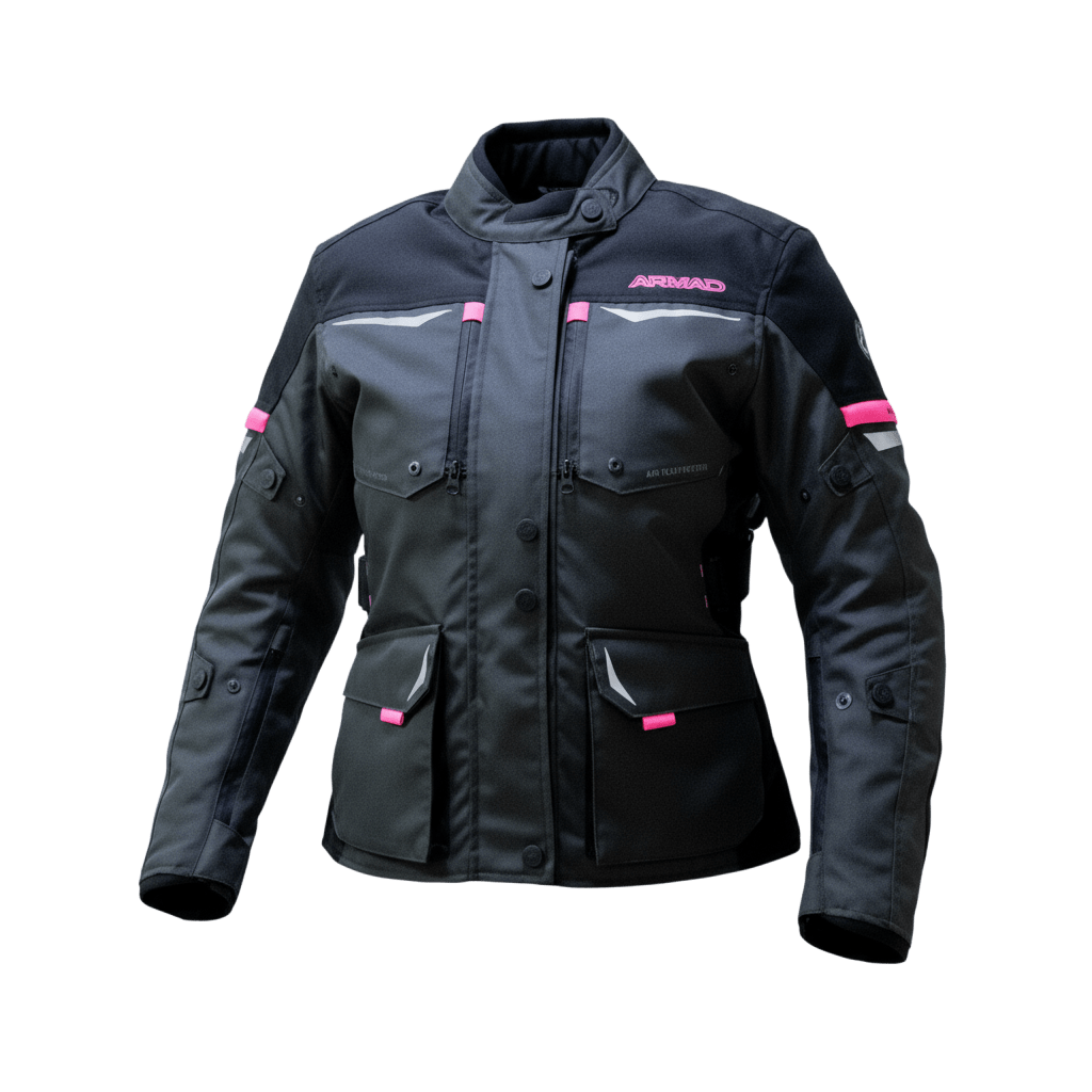 Chaqueta moto Armad Karen V mujer Negro Gris