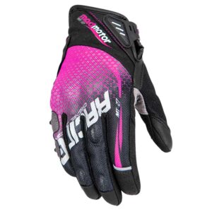 Guantes para moto Madmotor MT27 Rosa mujer Protecciones Touch
